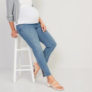 Old Navy Maternity Full Panel O.G. Straight Side-Slit Jeans (2023)